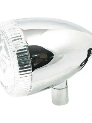 3-1 Blinker Bullet Chrom klare Linse f. Harley-Davidson m. E-Zeichen m. Halter Abverkauf