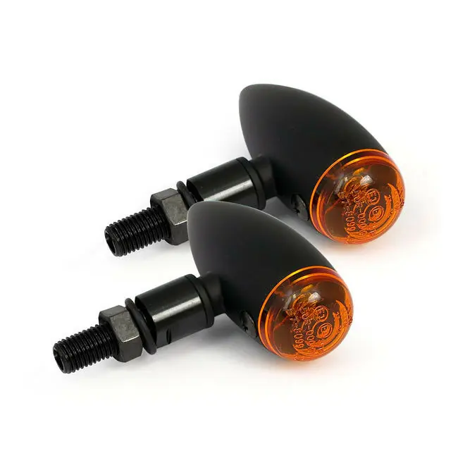 Mega-Angebot Blinker Micro Bullet Smooth Schwarz, LED für Harley-Davidson mit E-Prüfzeichen