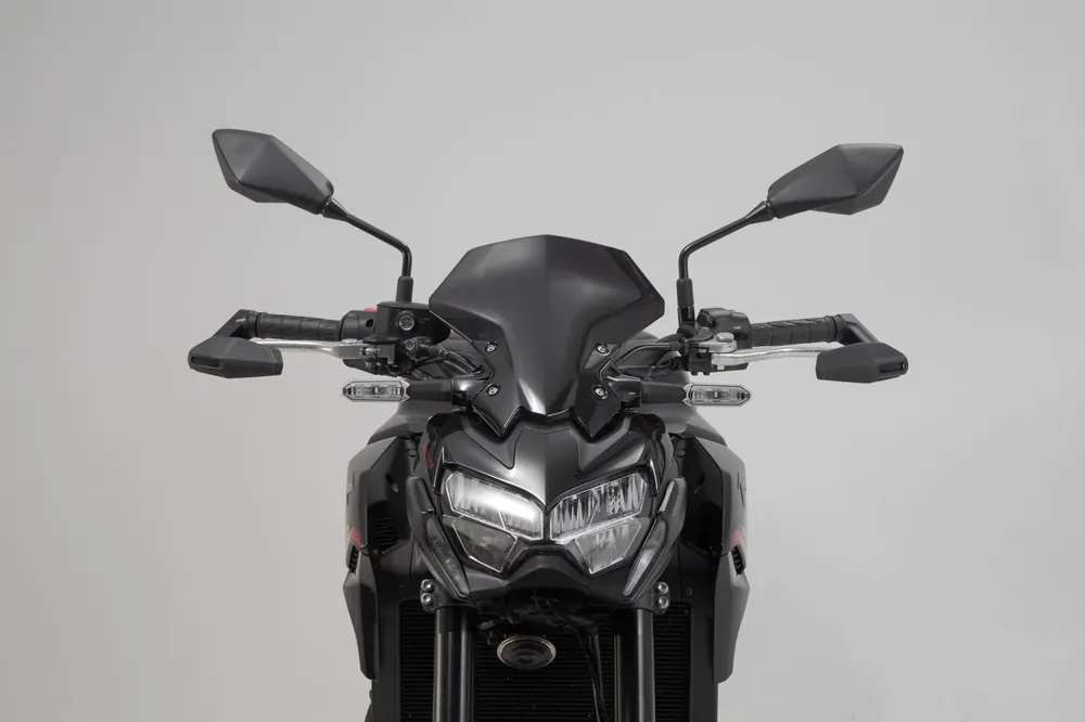 Neuheit SW-Motech Hebelschützer mit Windabweiser Schwarz. Kawasaki Modelle, Yamaha MT-09 (23-).