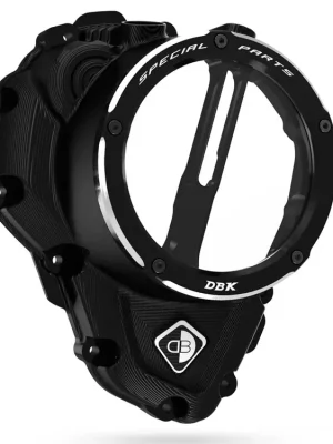 DBK Special Parts CCDV11 - Triumph BLACK-BLACK KLARER KUPPLUNGSDECKEL ÖLBAD 3D-EVO passend für Triumph Speed Triple 1200 RR/RS - Modelle (2021-2024) Top-Preis