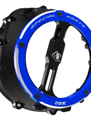 DBK Special Parts CCDV12 - BMW BLACK-BLUE KLARER KUPPLUNGSDECKEL ÖLBAD 3D-EVO passend für BMW S 1000 R / RR / XR & M 1000 R / RR / XR - Modelle Markenware