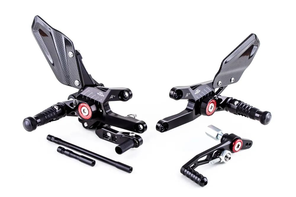 Gilles Fußrastenanlage MUE2 verstellbar ABE passend für Honda CBR 1000 RR (SC77) - Modelle (2017-2019) Knallerangebot