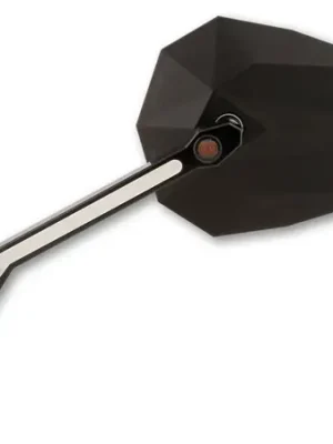 Ausverkauf HIGHSIDER Stealth-X4 Spiegel Lenkerendenspiegel mit LED Blinker/Positionsleuchte schwarz E-geprüft PAAR