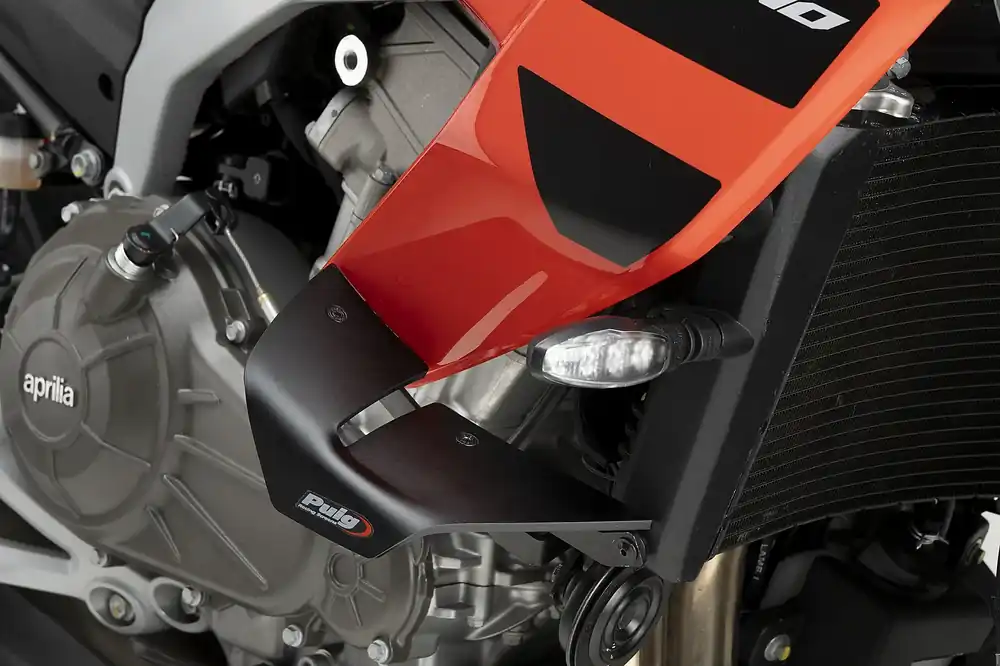 PUIG D12 Spoiler mit ABE matt-schwarz passend für Aprilia Tuono 457 - Modelle (2025-2026) Nur Für Kurze Zeit