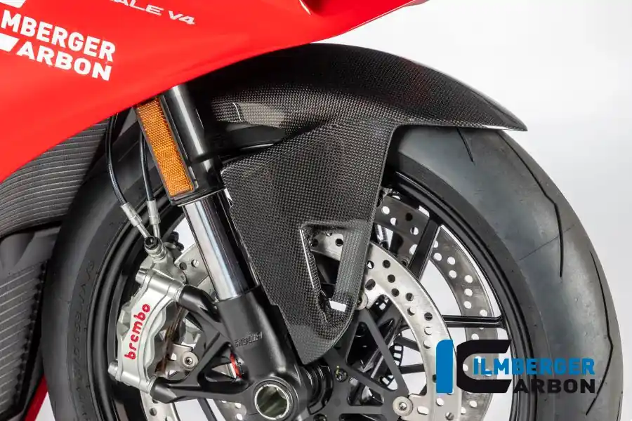 Super-Preis Ilmberger Carbon Kotflügel vorne glanz passend für Ducati Panigale V2 / V4 / R / S & Streetfighter V2 / V4 - Modelle