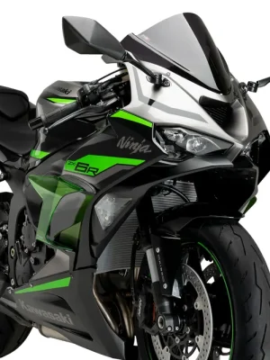 PUIG Race Side Spoiler mit ABE grün passend für Kawasaki ZX-6R 636 Ninja - Modelle (2024-2026) Markenprodukt