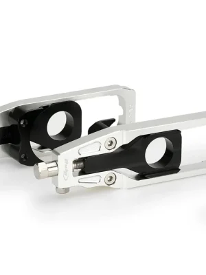 Zertifiziert PUIG Kettenspanner silber passend für Aprilia RSV4 R & Tuono V4R - Modelle (2011-2014)