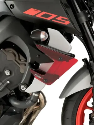 PUIG Downforce Naked Side Spoiler mit ABE rot passend für Yamaha MT-09 / SP - Modelle (2017-2020) Neue Kollektion
