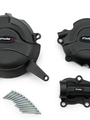 PUIG Motordeckelschoner 3-teilig schwarz passend für Suzuki DL 800 V-Strom Tech - Modelle (2023-2026) Schneller Versand