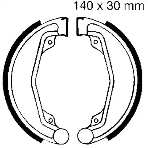 Bremsbacken mit Feder EBC H309 (1 Satz) Solange Der Vorrat Reicht