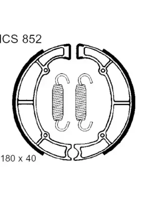Markenprodukt Bremsbacken mit Feder TRW MCS852 (1 Satz)