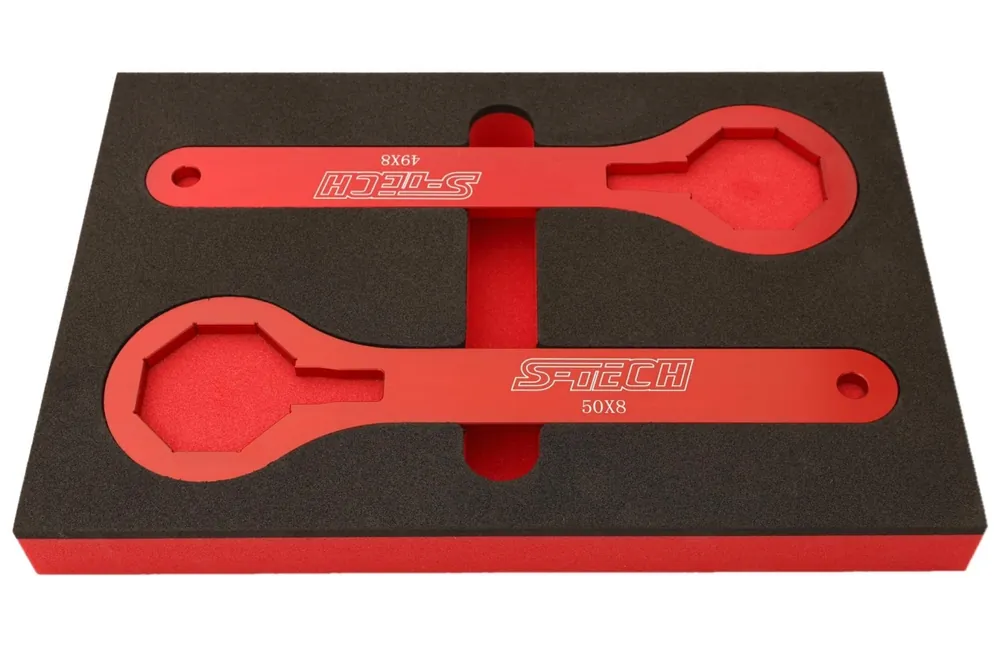 Schneller Versand Conjunto de chaves para tampas de garfos S-TECH, inclui inserção de espuma 300x200 mm
