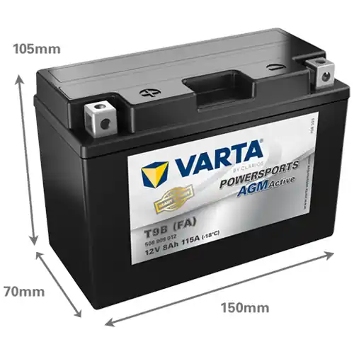 Preis Gesenkt Batterie VARTA T9B (FA) / YT9B-BS Powersports AGM Active
